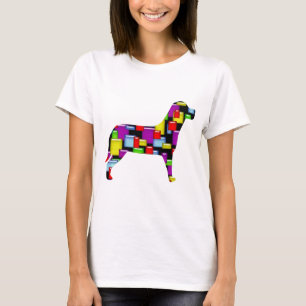 Camiseta cão mosaico