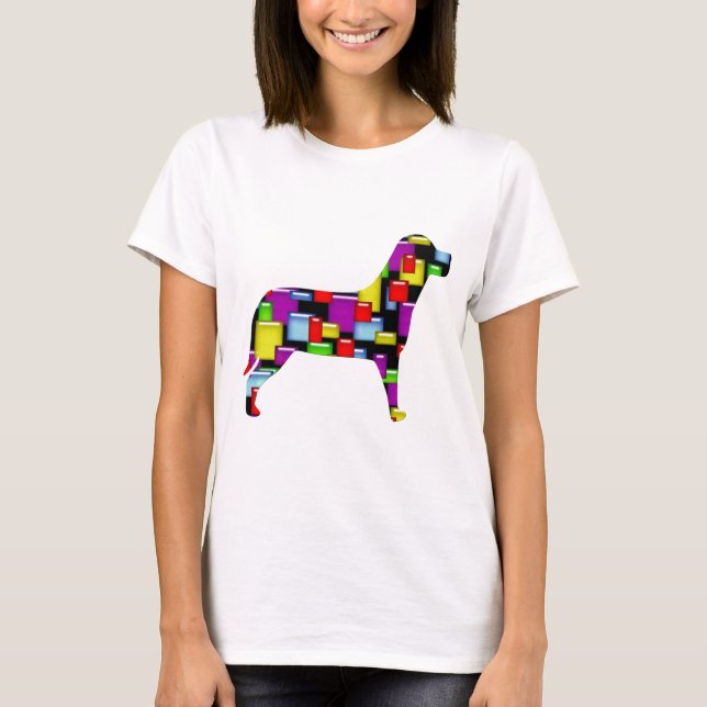 Camiseta cão mosaico (Frente)