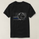 Camiseta Cão Negro da Polícia da Linha Azul Labrador (Frente do Design)