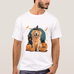 Camiseta cão no halloween engraçado