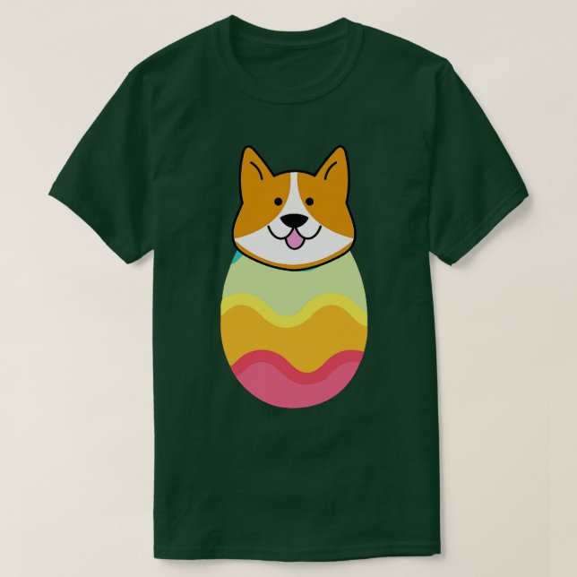 Camiseta cão no ovo 128 (Frente do Design)