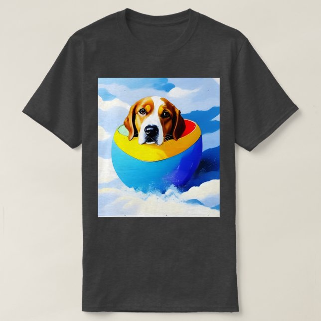 Camiseta cão no ovo 189 (Frente do Design)