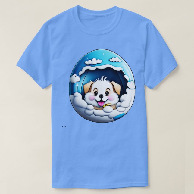 Camiseta Cão no ovo 259 (Frente do Design)