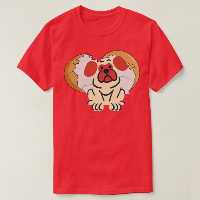 Camiseta cão no ovo 295 (Frente do Design)