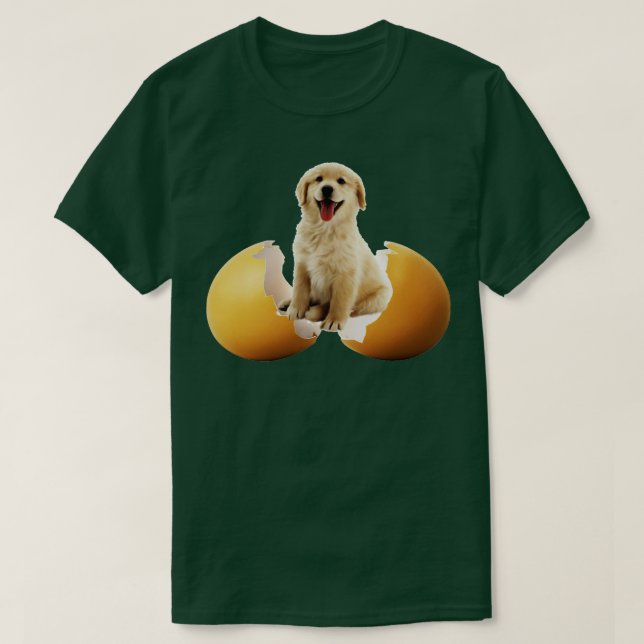 Camiseta cão no ovo 309 (Frente do Design)