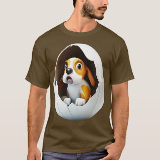 Camiseta Cão No Prêmio De Ovo