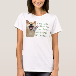 Camiseta Cão no telefone