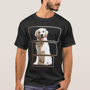 Camiseta Cão Ouro De Retriever Em Um Cão De Quadro