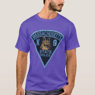 Camiseta Cão Pastor Alemão da Polícia Estadual de Massachus