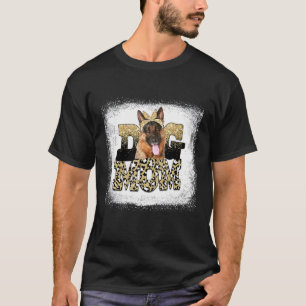 Camiseta Cão Pastor Alemão Leopardo Ocidental Mãe Dia das M