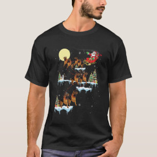 Camiseta Cão Pastor Alemão Natal Papai Noel Trenó