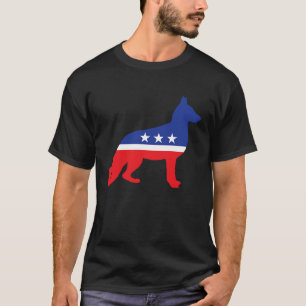 Camiseta Cão Pastor Alemão Símbolo Político Eleição Mascote