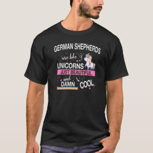 Camiseta Cão Pastor Alemão Unicórnio