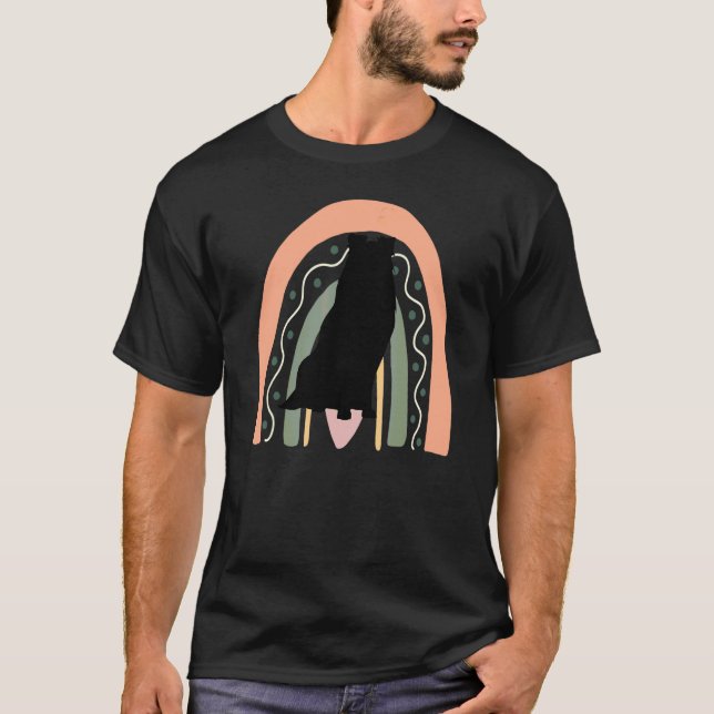 Camiseta Cão Pastor Americano Com Arco-íris 1 (Frente)