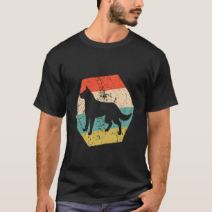 Camiseta Cão Pastor Australiano Raça Retro Distressed Hexág
