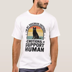 Camiseta Cão Pastor Boêmio de Apoio Emocional Vintage