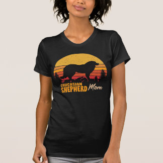 Camiseta Cão Pastor Caucasiano Mãe Vintage Retro Clássico T