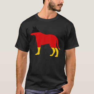 Camiseta Cão-Pastor com Bandeira Alemã