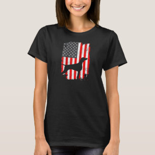 Camiseta Cão Patriótico Bandeira Americana