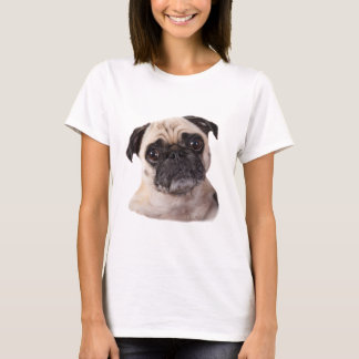 Camiseta Cão pequeno bonito do pug