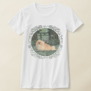 Camiseta Cão Pequinês no Portão Oriental