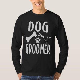 Camiseta Cão Pet Cat Groomer Cultivando Animais Tesoura Tra
