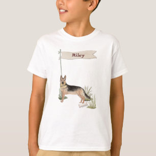 Camiseta Cão Pet do German shepherd de Nome Personalizado