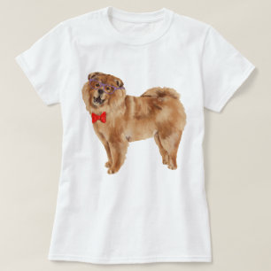 Camiseta Cão pintado à mão da comida de comida