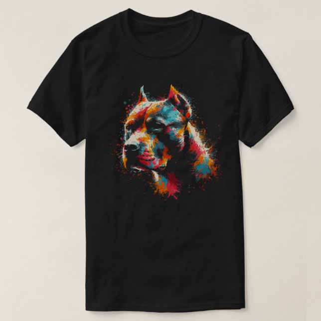 Camiseta Cão Pitbull (Frente do Design)