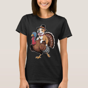 Camiseta Cão Pitbull Peregrino Montando Peru Mulheres Homen