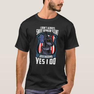 Camiseta Cão policial K9 Doberman Pinscher Cão de fiscaliza