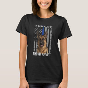 Camiseta Cão Policial K 9 Pastor Alemão Aplicação da Lei Ha