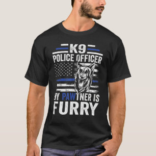 Camiseta Cão Policial K 9 Pastor Alemão Aplicação da Lei K