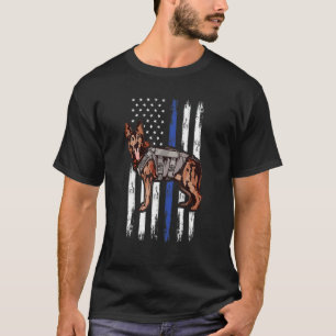 Camiseta Cão Policial K 9 Pastor Alemão Aplicação da Lei K