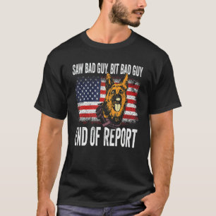 Camiseta Cão Policial K 9 Pastor Alemão Aplicação da Lei K