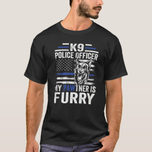 Camiseta Cão Policial Pastor Alemão K 9 Aplicação da Lei K