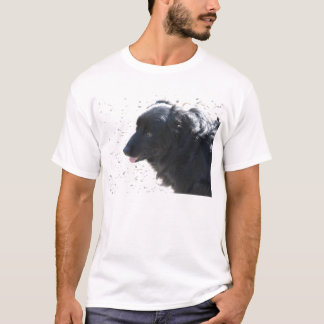 Camiseta cão preto brilhante