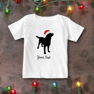Camiseta Cão preto do laboratório com o chapéu do papai