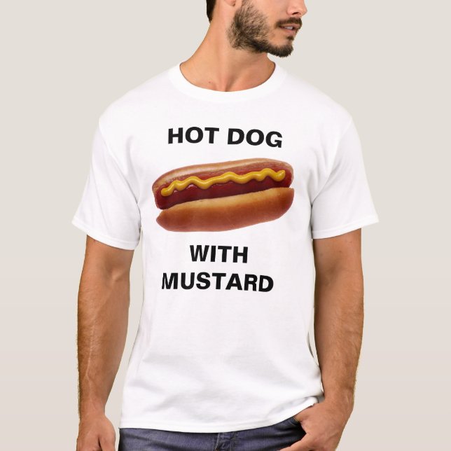 Camiseta Cão quente com mostarda (Frente)