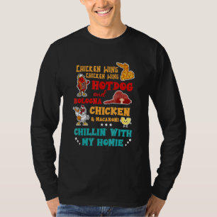 Camiseta Cão Quente De Galinha E Frango De Bolonha E Macaro