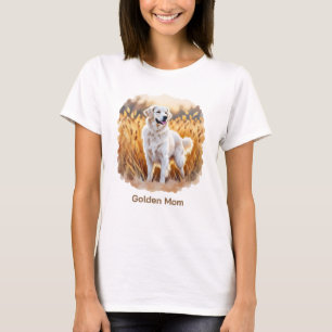 Camiseta Cão Retriever Dourado Branco