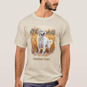 Camiseta Cão Retriever Dourado Branco