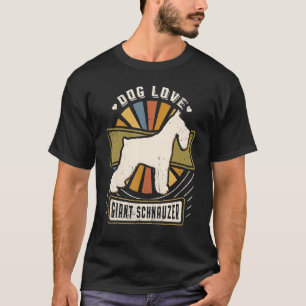 Camiseta Cão-retrô clássico gigante Schnauzer Vintage