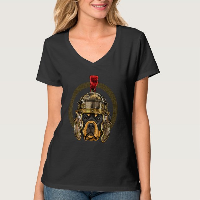 Camiseta Cão Romano do Império Romano de Centurion Rottweil (Frente)