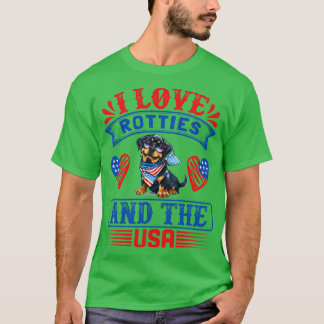 Camiseta Cão Rottie Patriótico 1