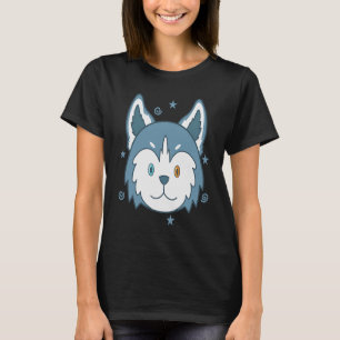 Camiseta Cão rouco com cores oculares