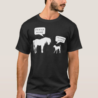 Camiseta Cão saudável do cavalo doente