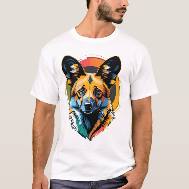 Camiseta Cão selvagem africano (Frente)