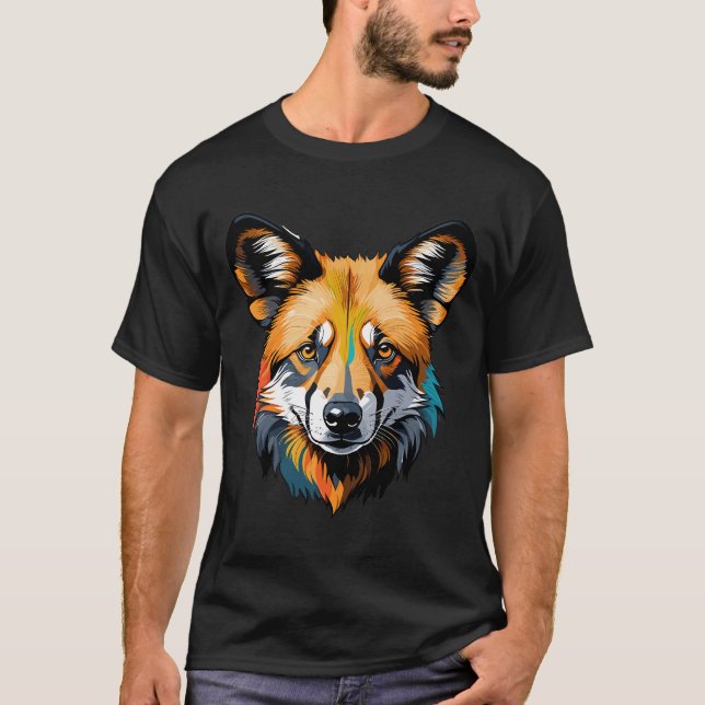 Camiseta Cão selvagem africano (Frente)