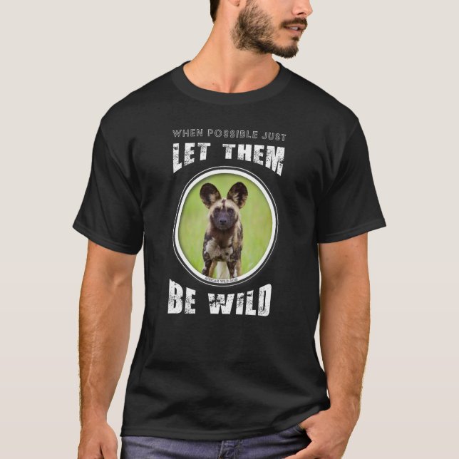 Camiseta Cão selvagem africano em perigo (Frente)